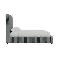 Grayton Lucy Navy 54" Upholstered Platform Bed