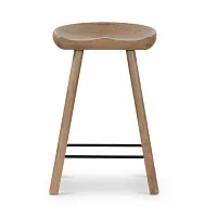 Four Hands Barry Light Tone 24" Wood Barstool