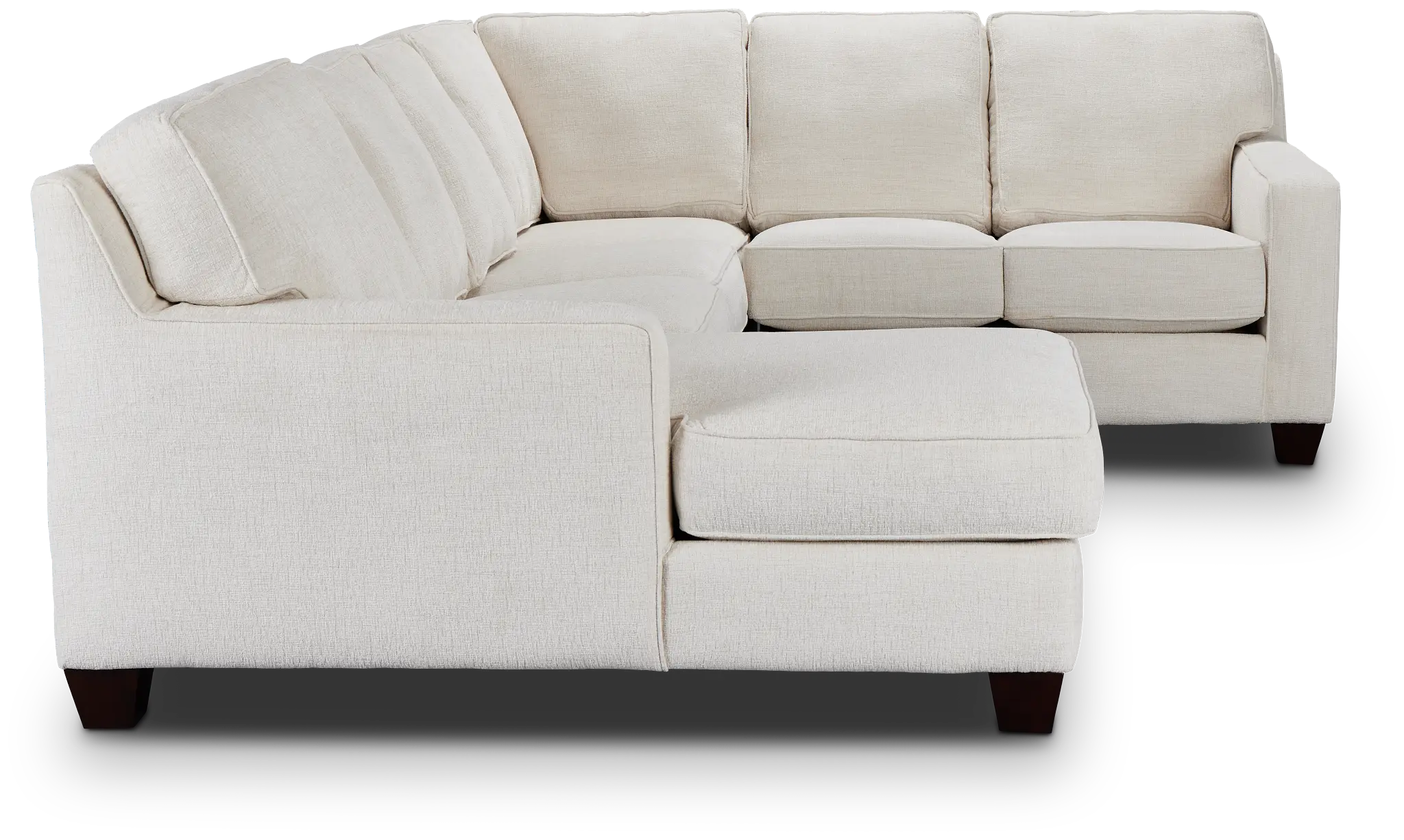 Andie White Fabric Medium Left Chaise Sectional Andie White Fabric Medium Left Chaise Sectional
