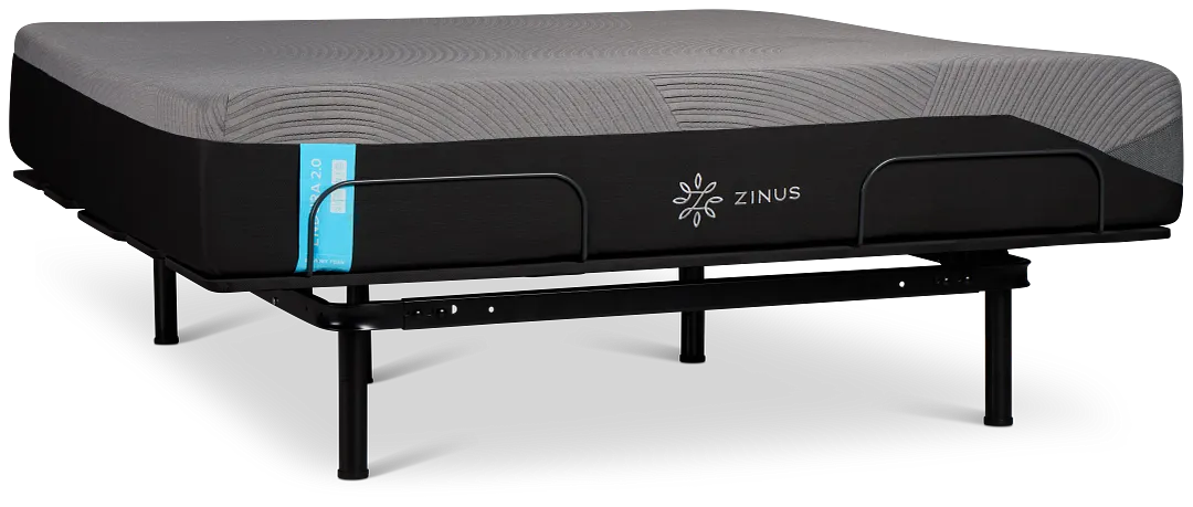 Zinus Endura 2.0 Cush Firm Slat Adjustable Mattress Set