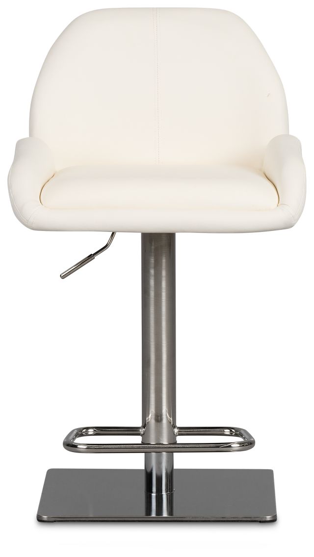 Fairfax White Uph Adjustable Stool