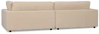 Lounge Light Beige Fabric 2 Piece Modular Sofa