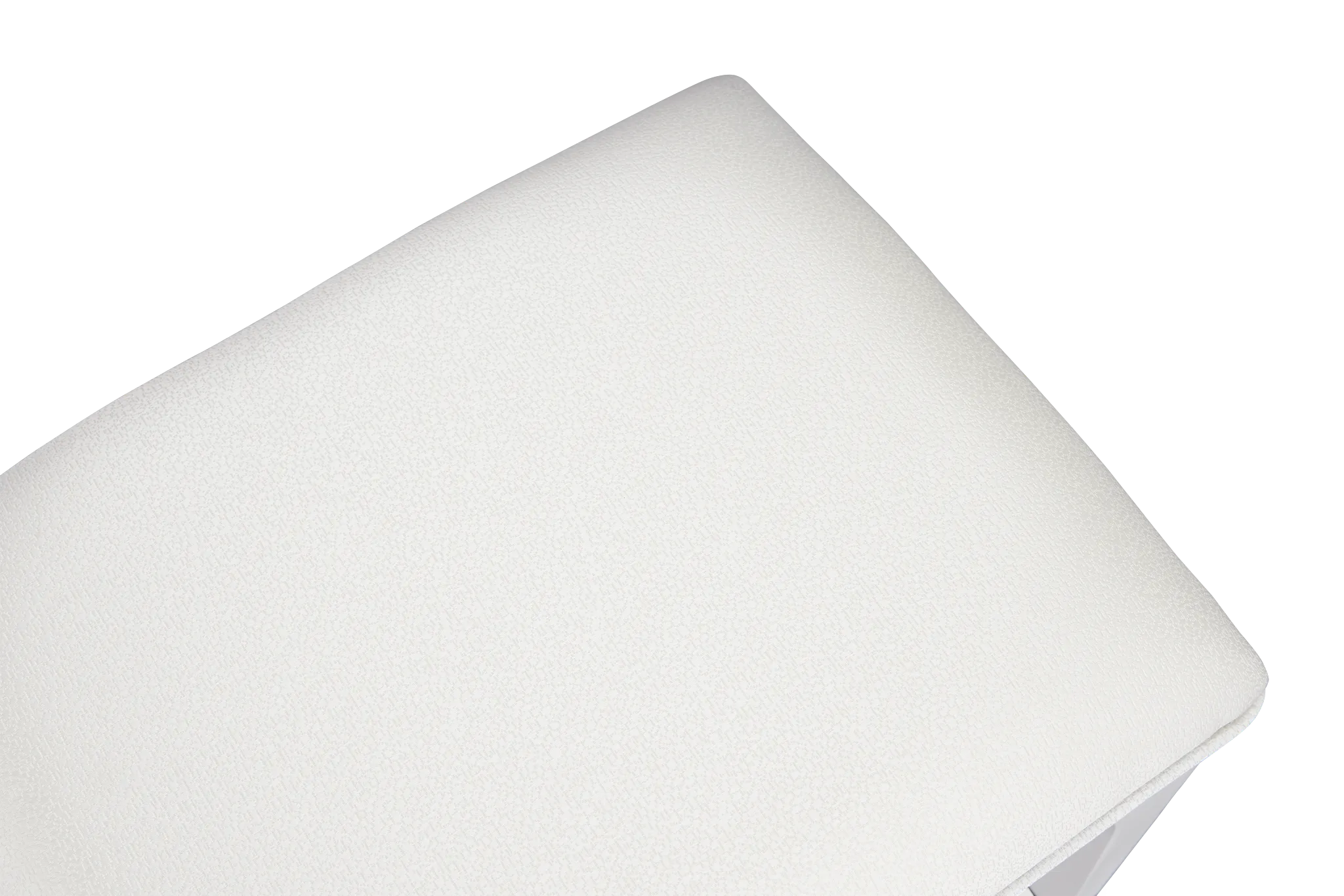 Milan White Vanity Stool