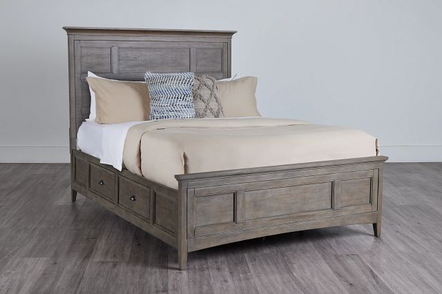 Heron Cove Light Tone Panel Storage Bed