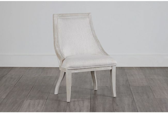 Boca Grande Light Tone Curved Upholstered Side Chair
