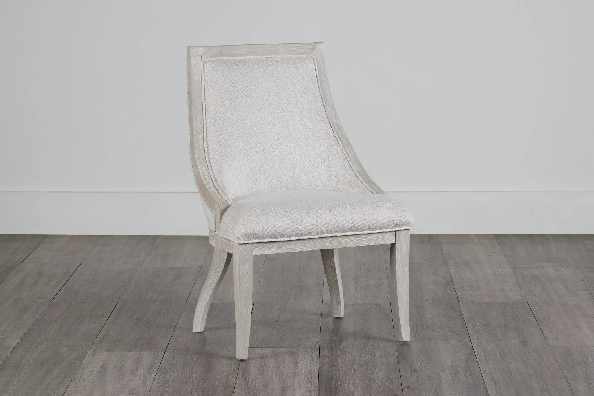 Boca Grande Light Tone Curved Upholstered Side Chair