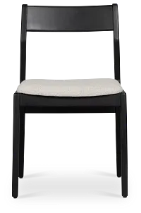 Santorini Black Upholstered Side Chair