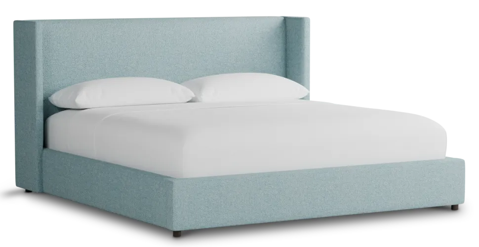 Captiva Elite Light Blue 48" Upholstered Shelter Bed
