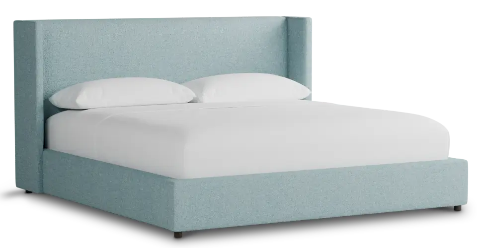 Captiva Elite Light Blue 48" Upholstered Shelter Bed Captiva Elite Light Blue 48" Upholstered Shelter Bed