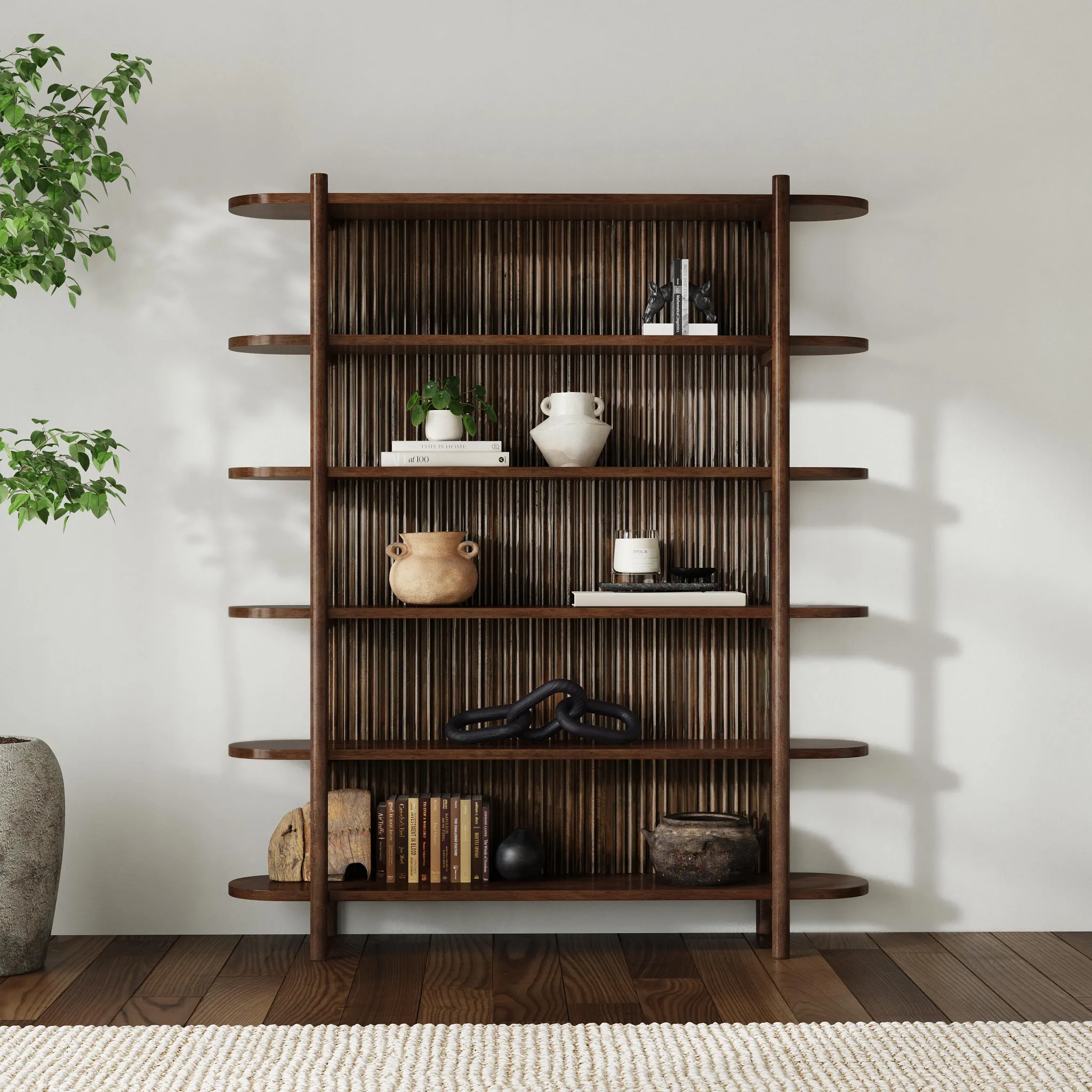 Roads Dark Tone Bookcase