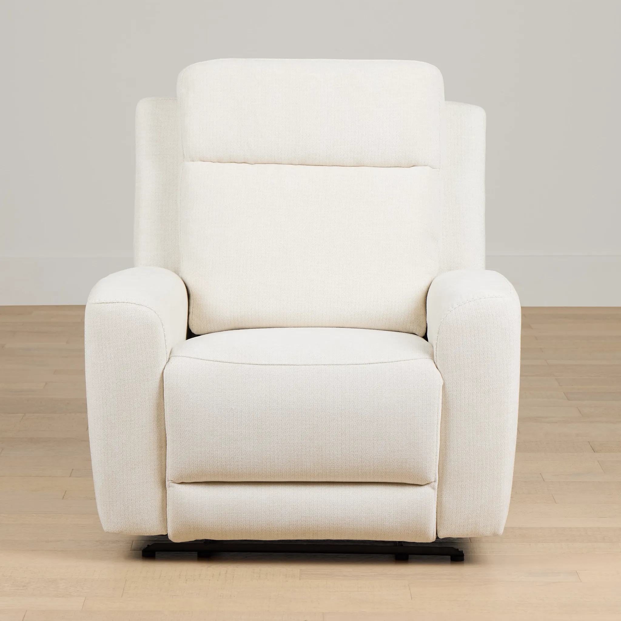 Dean White Fabric Recliner