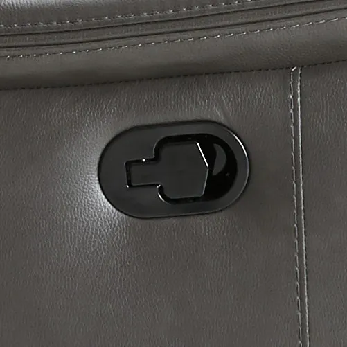 Aiden Dark Gray Leather Swivel Glider Recliner