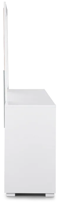 Doral White Dresser & Mirror