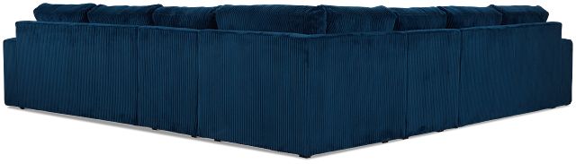 Charlie Dark Blue Fabric Large Two-arm Sectional