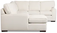 Sinclair Light Beige Fabric Left Chaise Memory Foam Sleeper Sectional