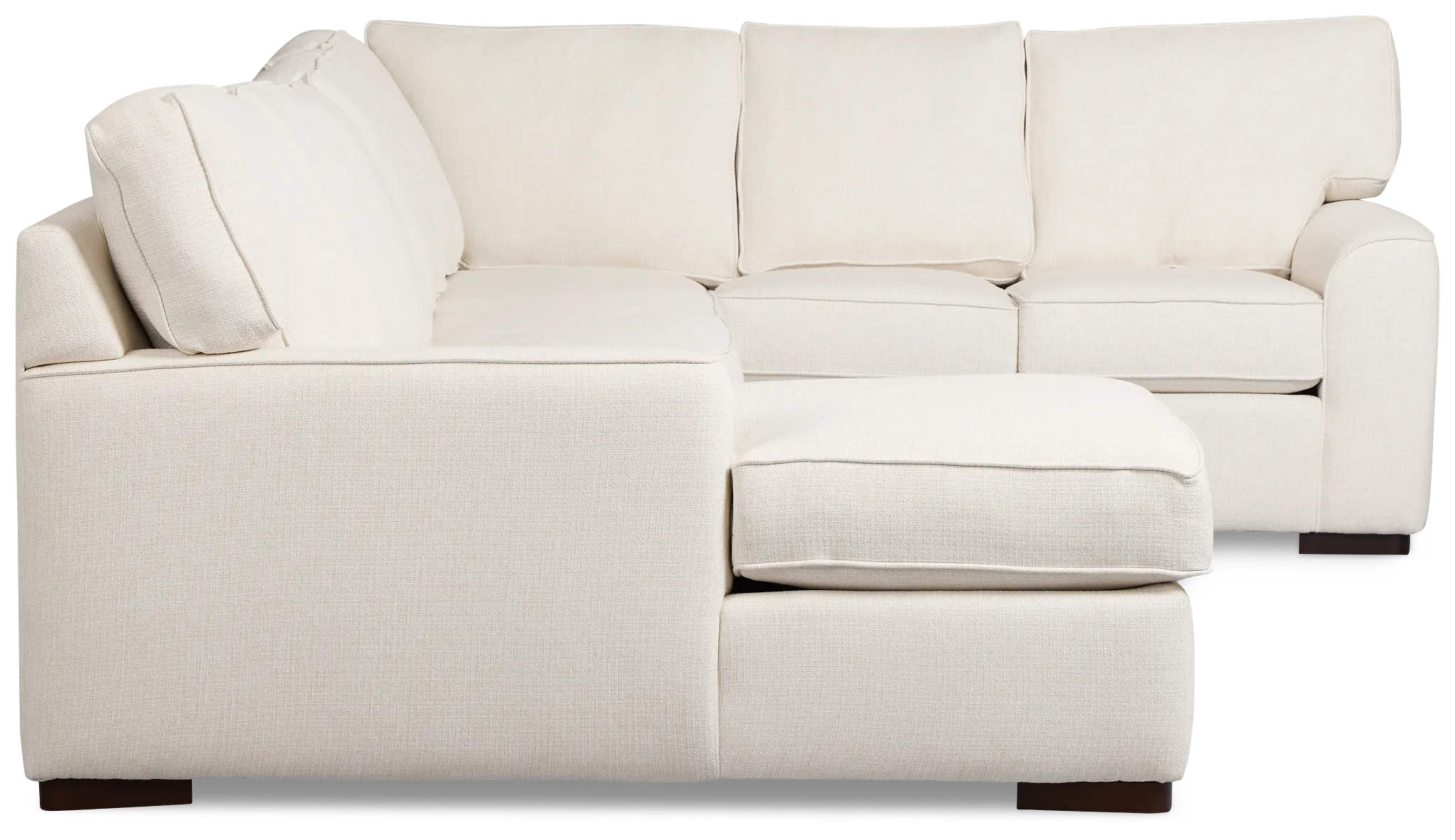 Sinclair Light Beige Fabric Left Chaise Memory Foam Sleeper Sectional