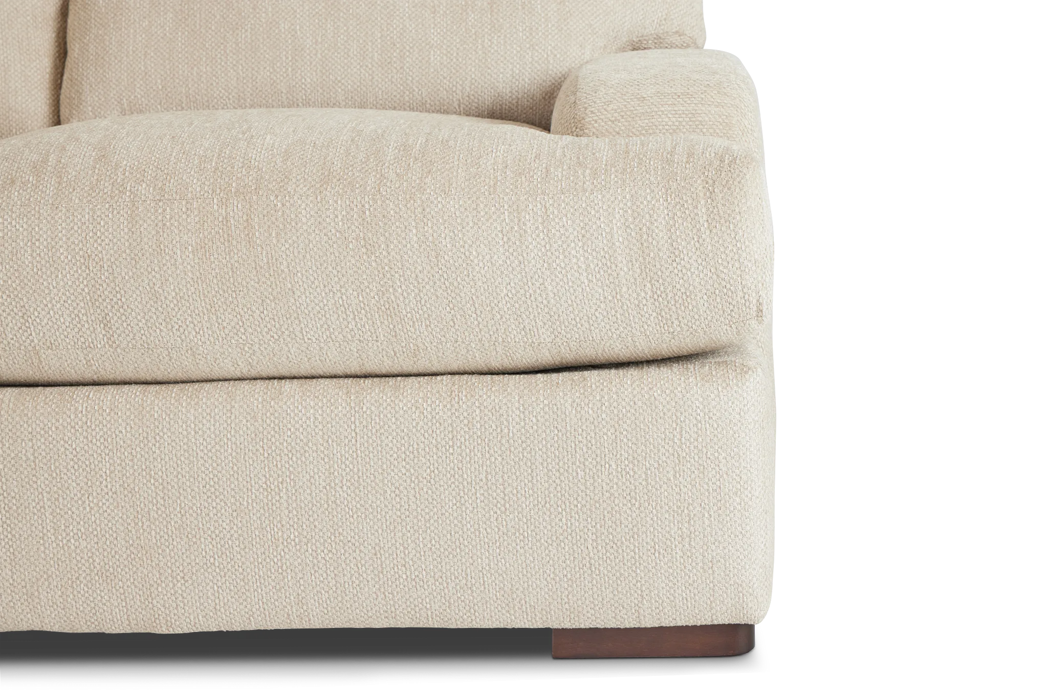 Alpha Beige Fabric Small Two-arm Sectional