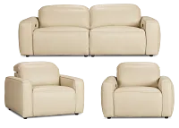 Tidal Beige Lthr/vinyl Power Reclining Living Room