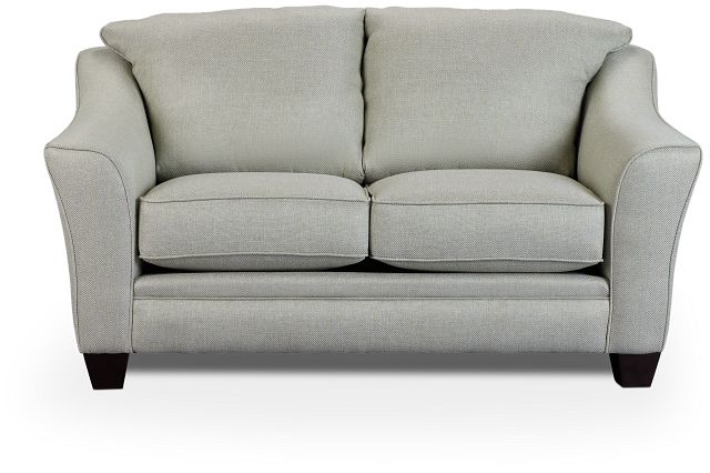 Avery Light Green Fabric Loveseat