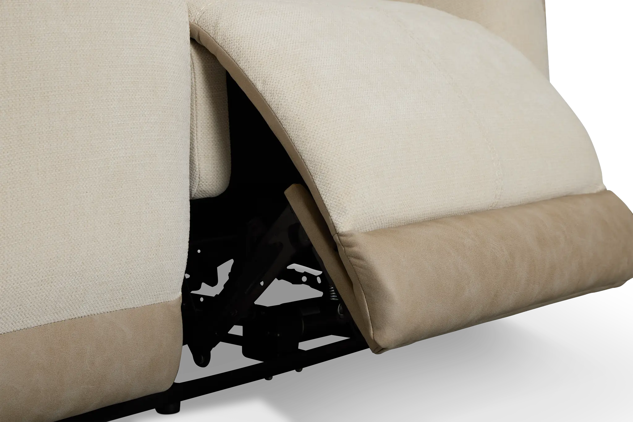 Travis Light Beige Fabric Power Reclining Console Loveseat Travis Light Beige Fabric Power Reclining Console Loveseat