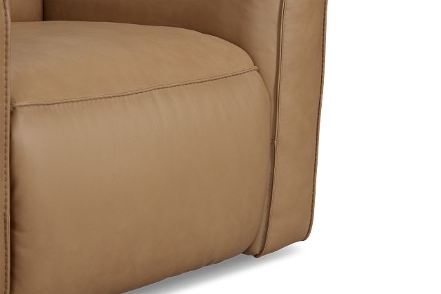 Ryland Brown Lthr/vinyl Power Recliner With Power Headrest