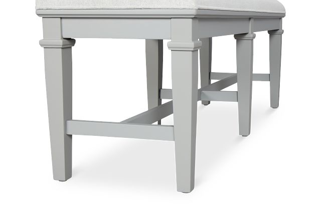 Cape Cod Gray Upholstered Dining Bench
