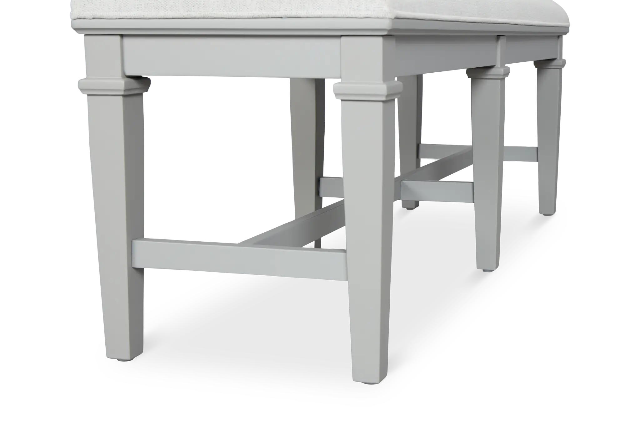 Cape Cod Gray Upholstered Dining Bench Cape Cod Gray Upholstered Dining Bench