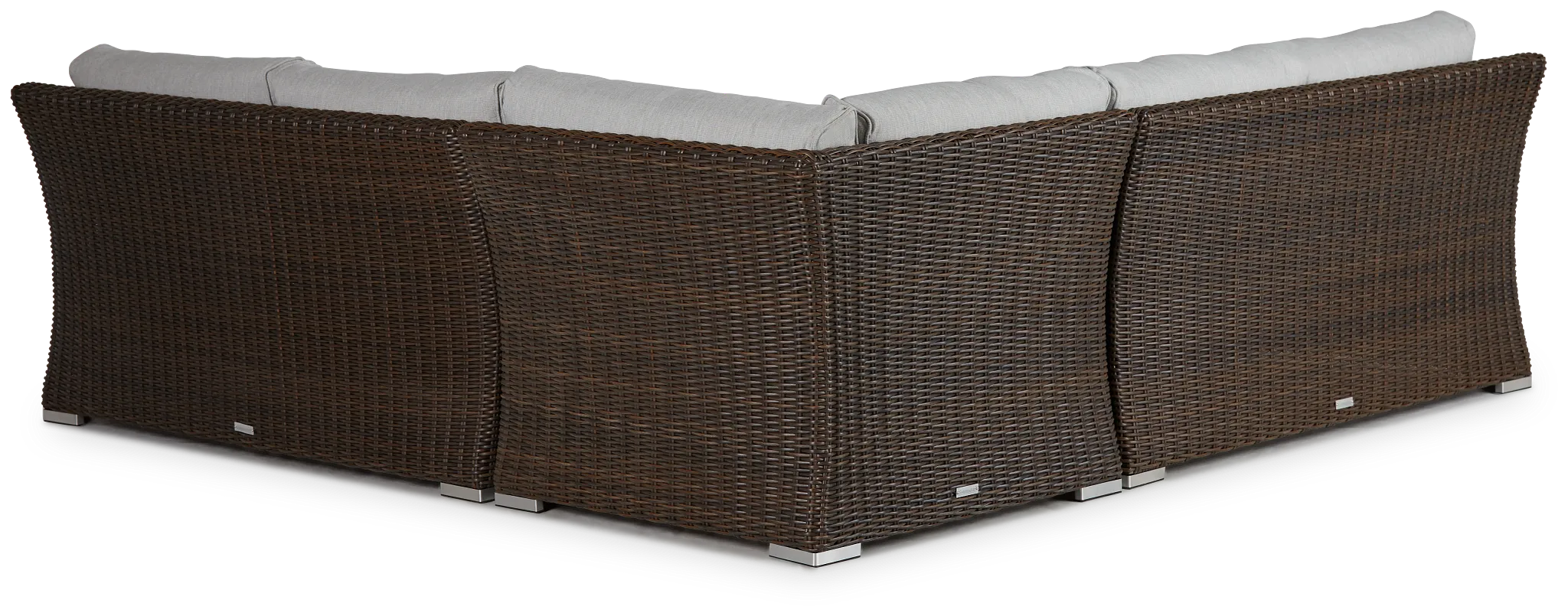 Southport Gray Woven Small Two-arm Sectional
