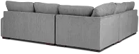 Alpha Light Gray Fabric Small Two-arm Sectional