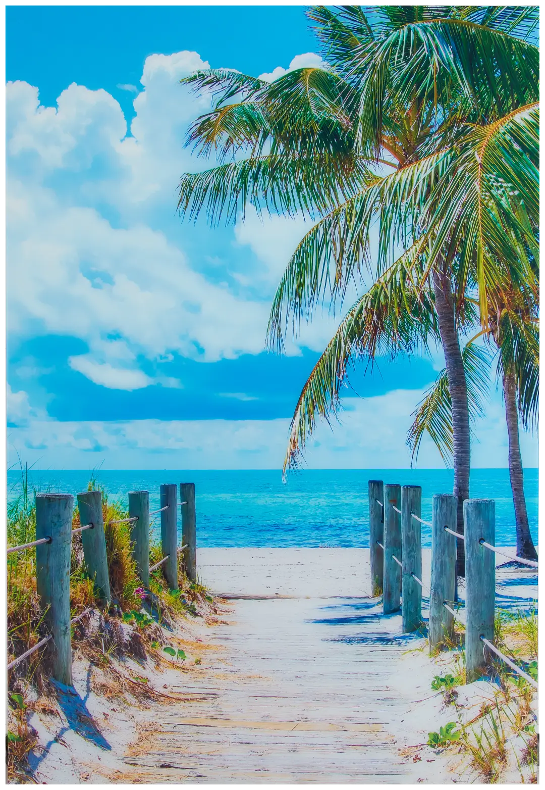 Beach Walk Blue Acrylic Wall Art Beach Walk Blue Acrylic Wall Art