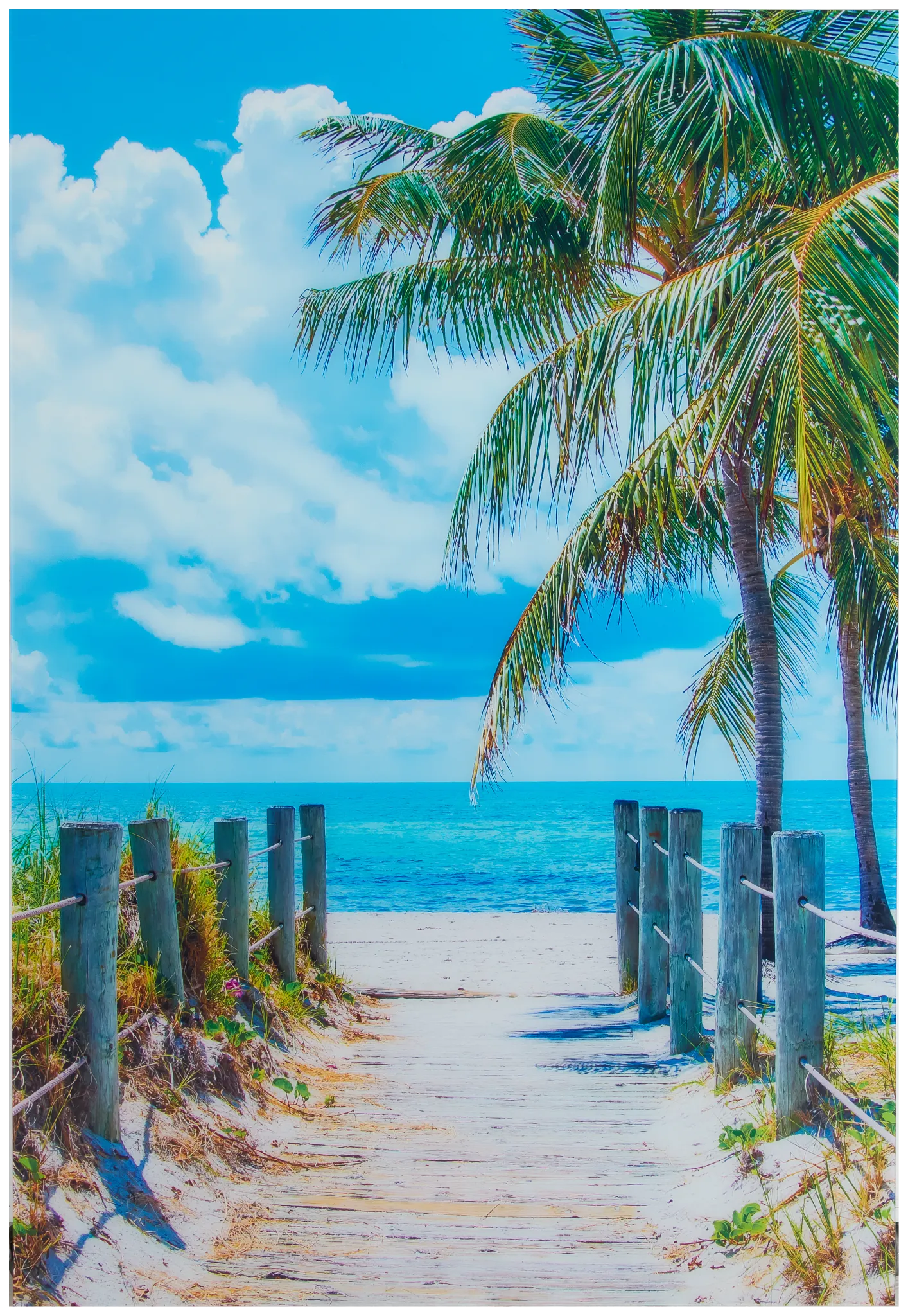 Beach Walk Blue Acrylic Wall Art