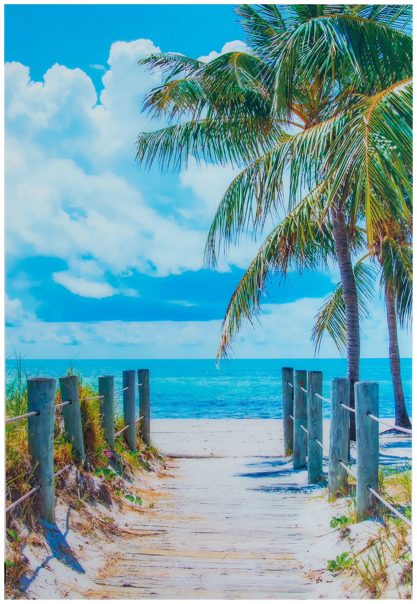 Beach Walk Blue Acrylic Wall Art Beach Walk Blue Acrylic Wall Art