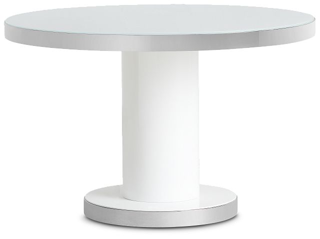 Miami White 47" Round Table