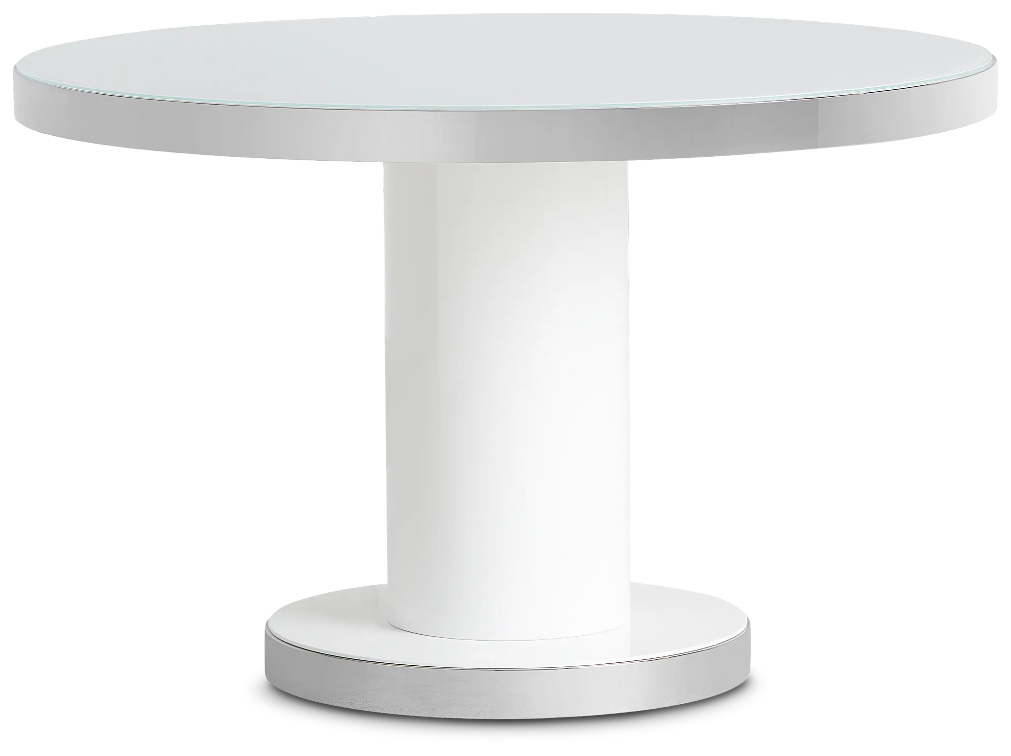 Miami White 47" Round Table