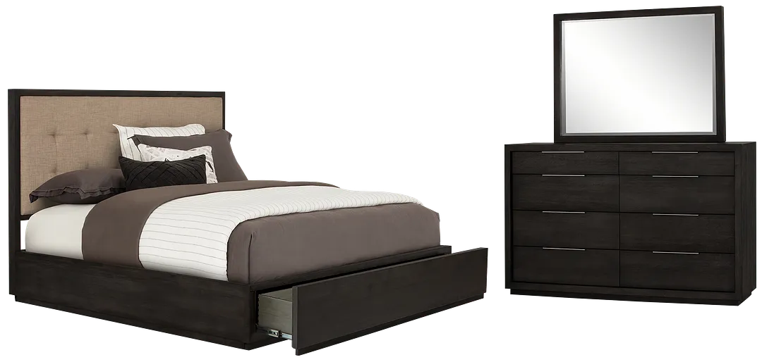 Madden Dark Tone Platform Storage Bedroom