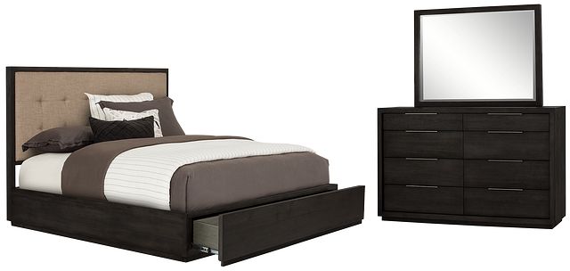 Madden Dark Tone Platform Storage Bedroom