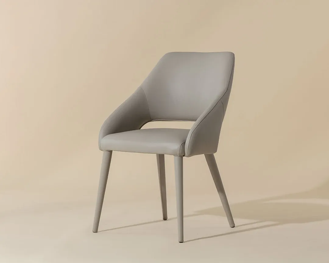 Vannah Light Gray Upholstered Arm Chair