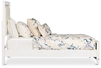 Milan White Uph Panel Bed