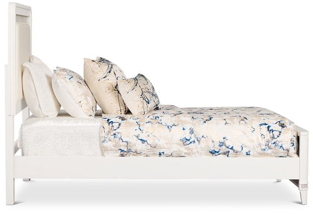 Milan White Uph Panel Bed