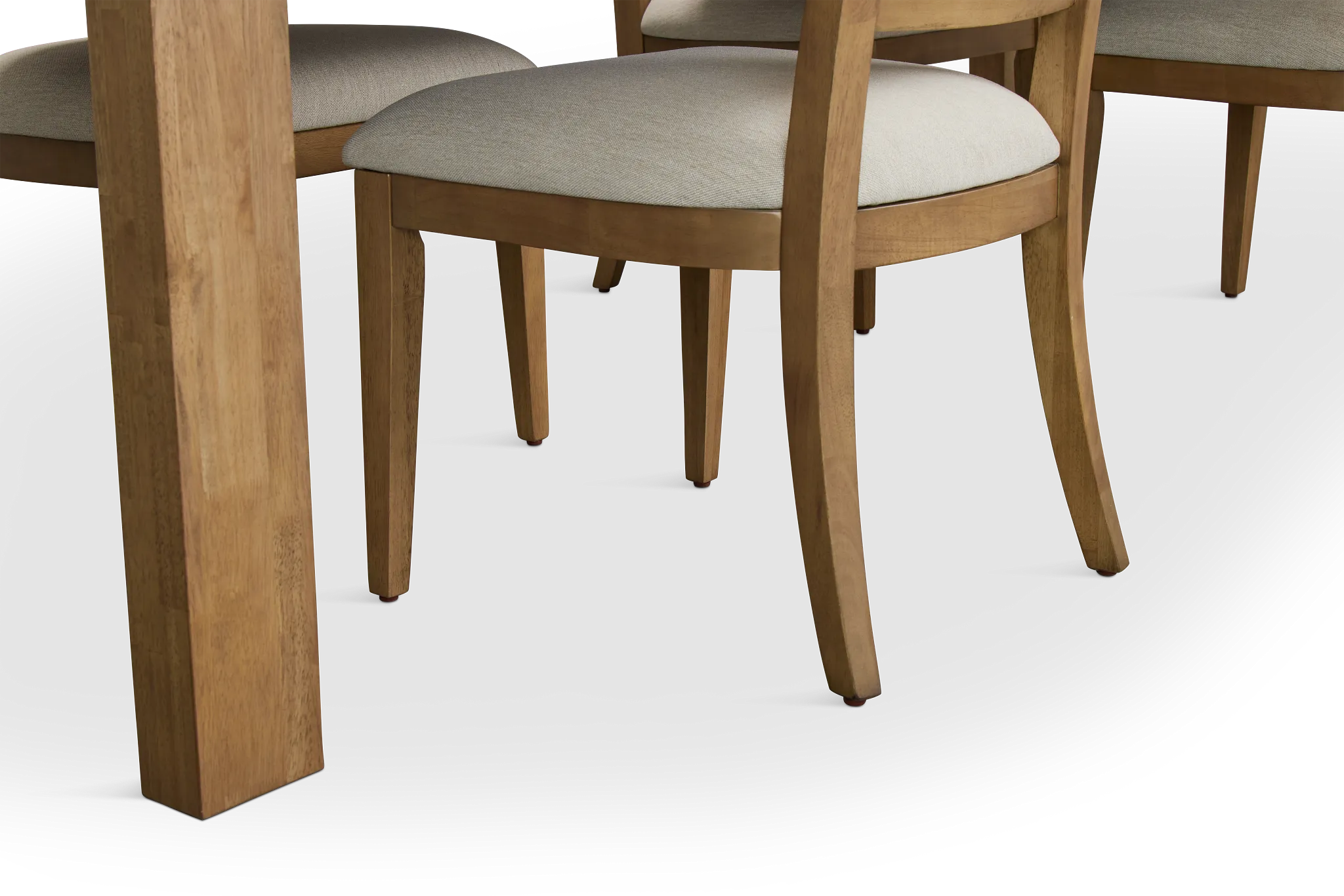 Tahoe Light Tone Rect Table & 4 Slat Chairs