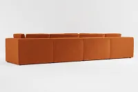 Destin Joya Orange Velvet 6-piece Modular Sectional