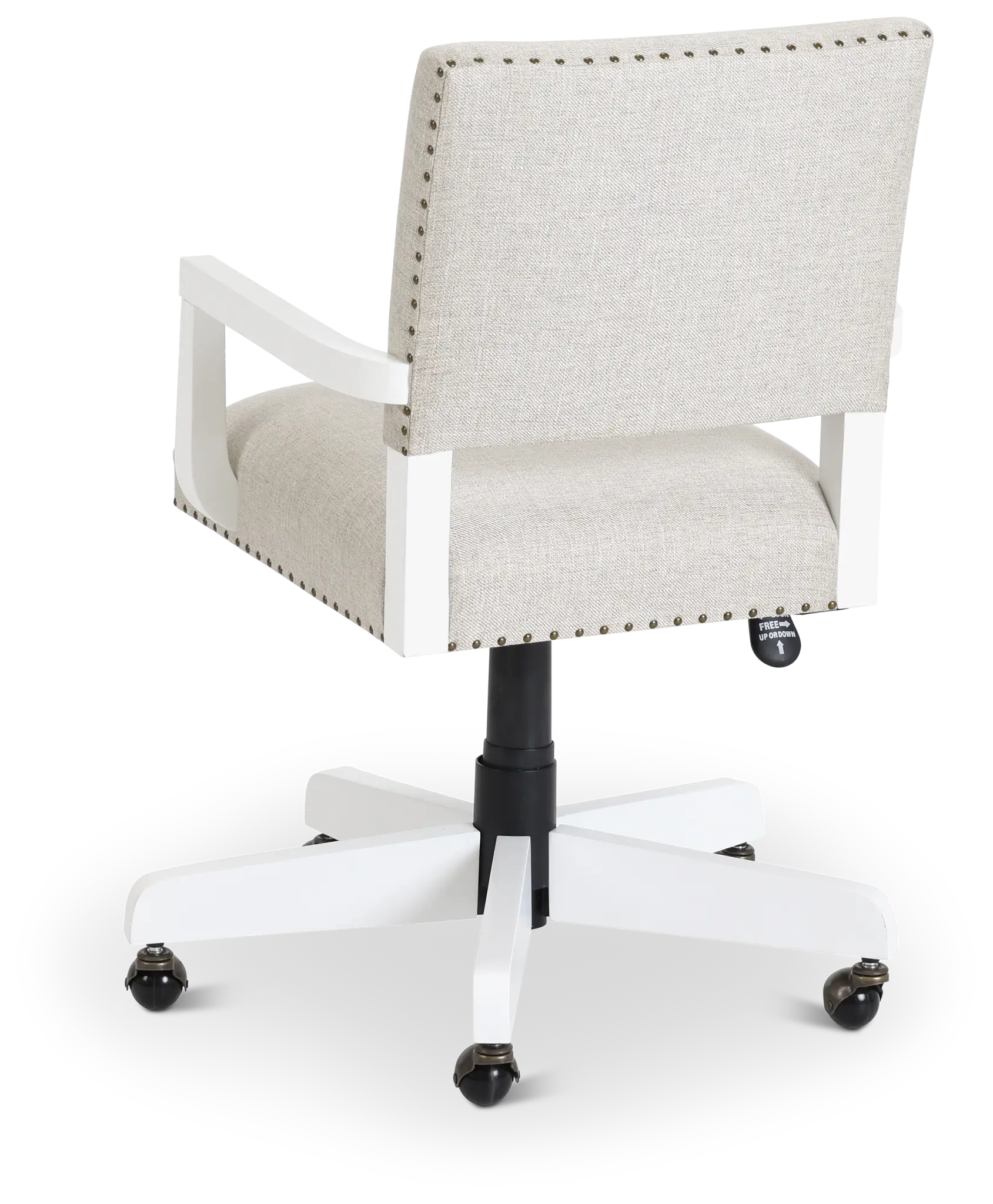 Newport Beige Wood Upholstered Desk Chair Newport Beige Wood Upholstered Desk Chair