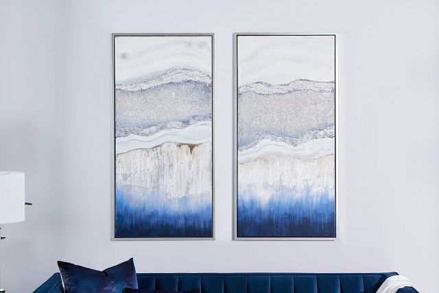 Marina Blue Set Of 2 Framed Wall Art