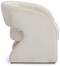 Noel Light Beige Velvet Accent Chair