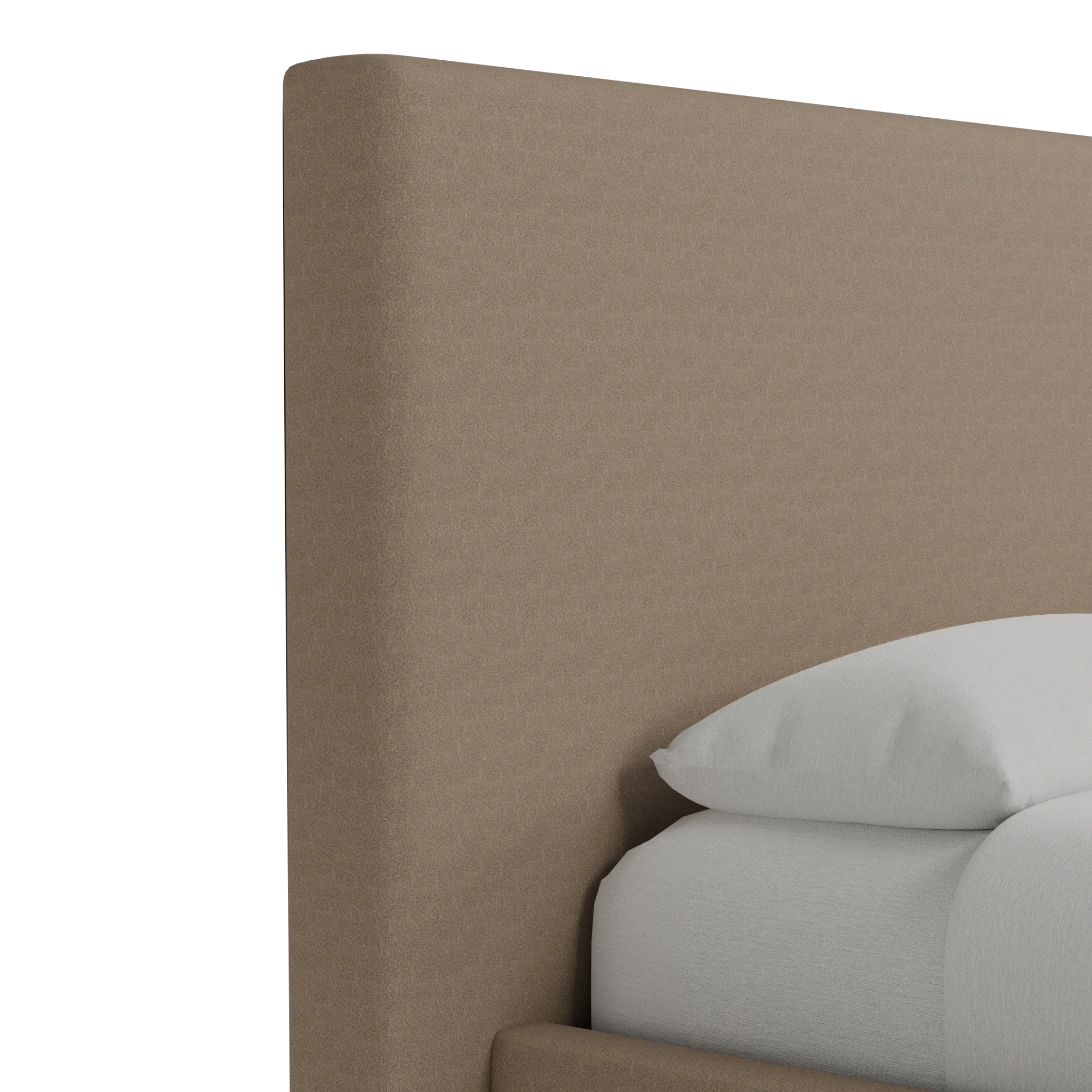 Grayton Merino Brown 54" Upholstered Platform Bed