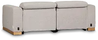 Leona Light Gray Fabric 2-piece Modular Power Loveseat