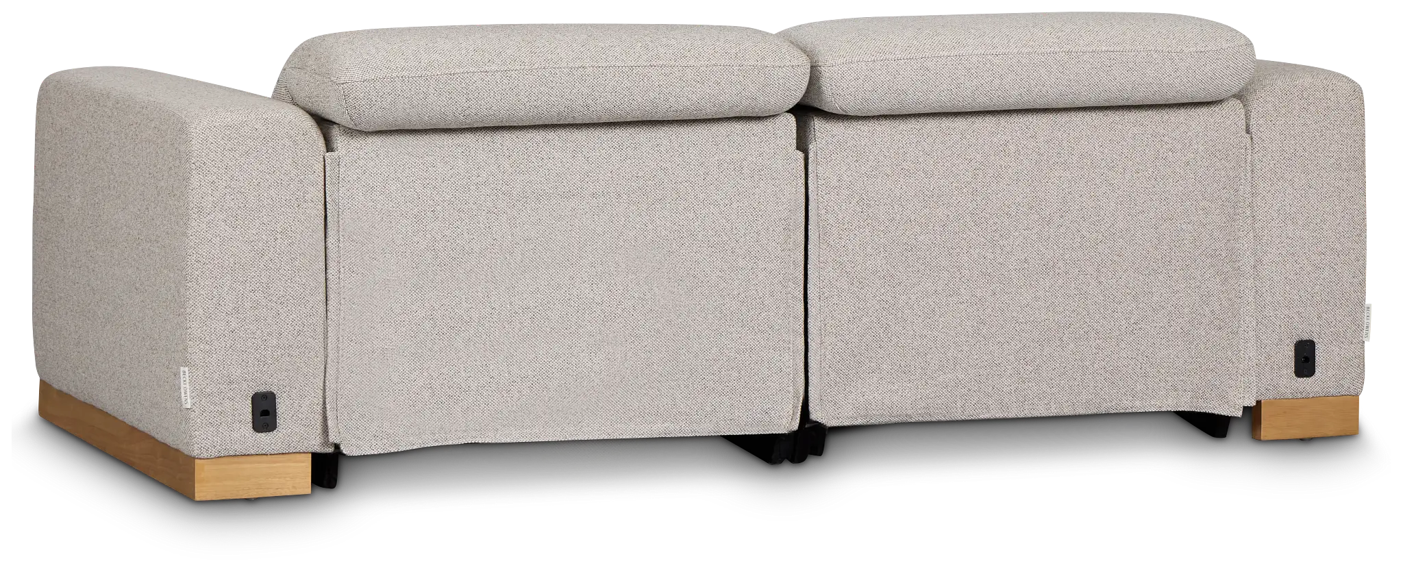 Leona Light Gray Fabric 2-piece Modular Power Loveseat Leona Light Gray Fabric 2-piece Modular Power Loveseat