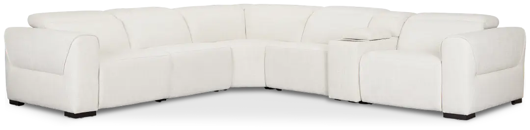 Ellis Light Beige Fabric Medium Dual Power 2-arm Reclining Sectional Ellis Light Beige Fabric Medium Dual Power 2-arm Reclining Sectional