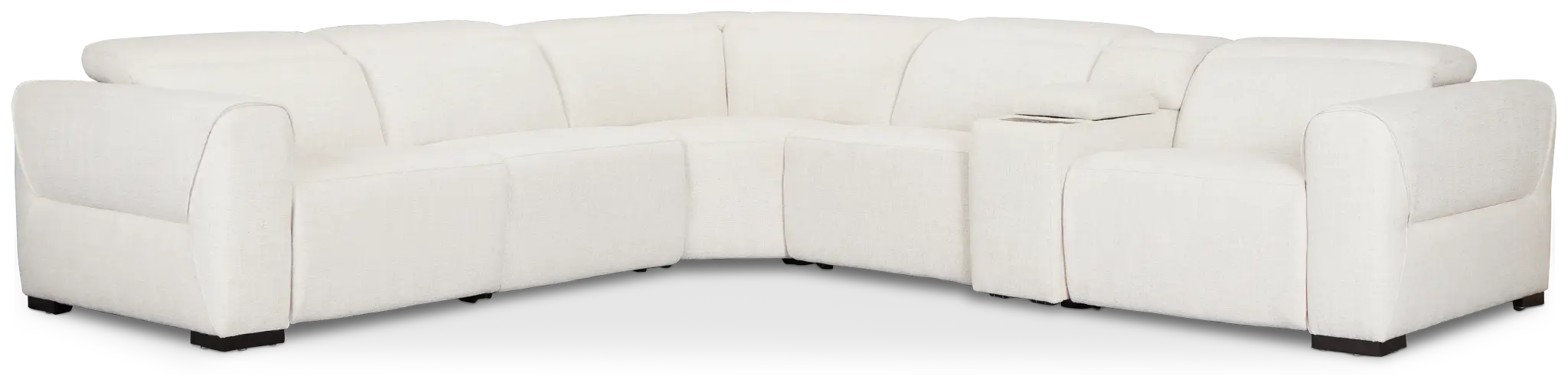 Ellis Light Beige Fabric Medium Dual Power 2-arm Reclining Sectional Ellis Light Beige Fabric Medium Dual Power 2-arm Reclining Sectional