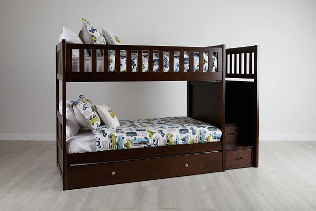 Bailey Dark Tone Trundle Bunk Bed